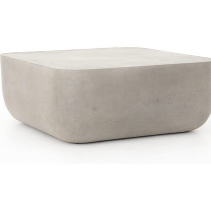 Ivan Coffee Table by Four Hands in grey concrete and gray concrete. Made from concrete in a modern style.
