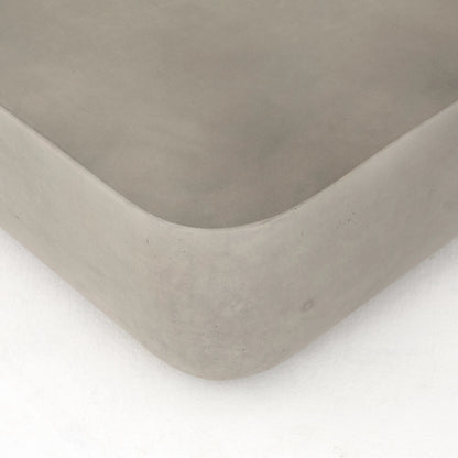 Ivan Coffee Table by Four Hands in grey concrete and gray concrete. Made from concrete in a modern style.