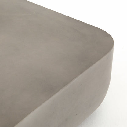 Ivan Coffee Table by Four Hands in grey concrete and gray concrete. Made from concrete in a modern style.