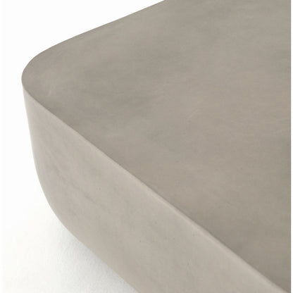 Ivan Coffee Table by Four Hands in grey concrete and gray concrete. Made from concrete in a modern style.