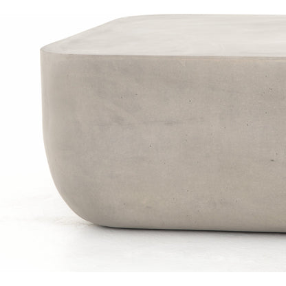 Ivan Coffee Table by Four Hands in grey concrete and gray concrete. Made from concrete in a modern style.