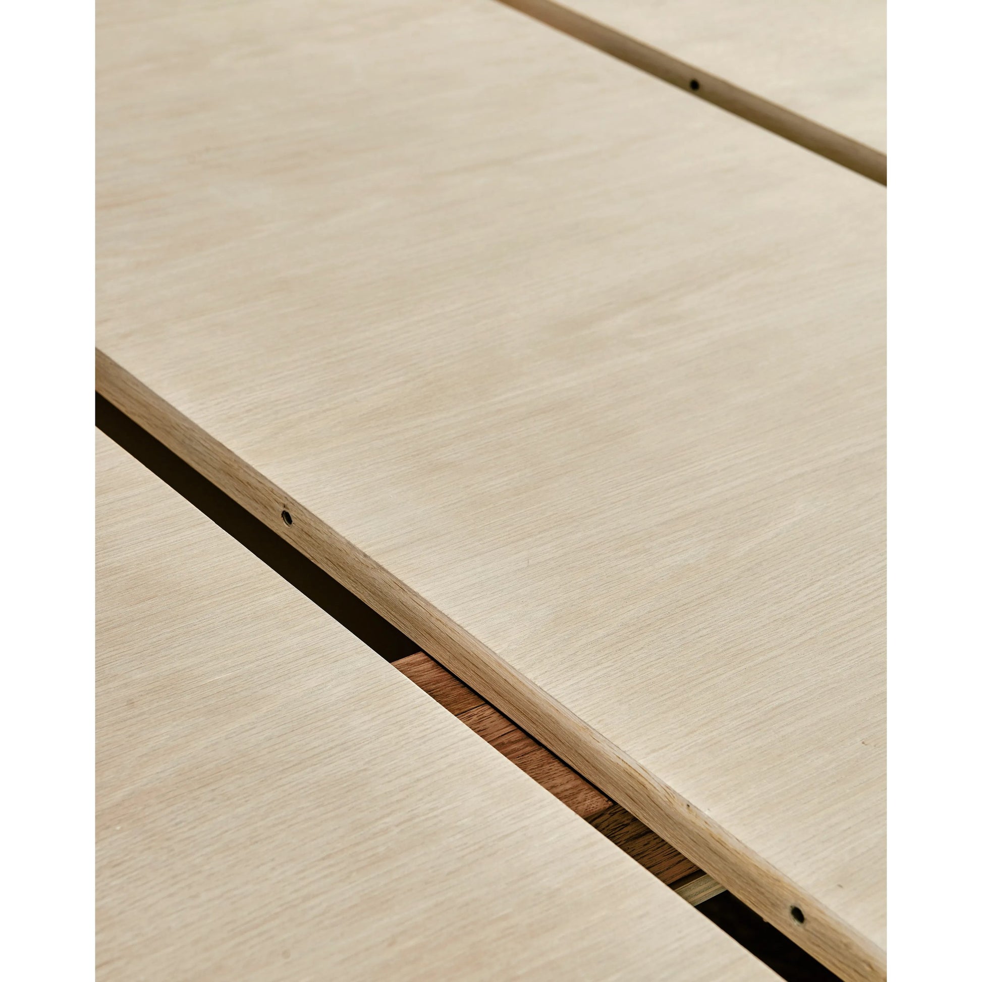 Water Swell Danish Cord Dining Table by Jonathan Charles in bleached oak. Made from oak, danish cord, metal in a transitional style.