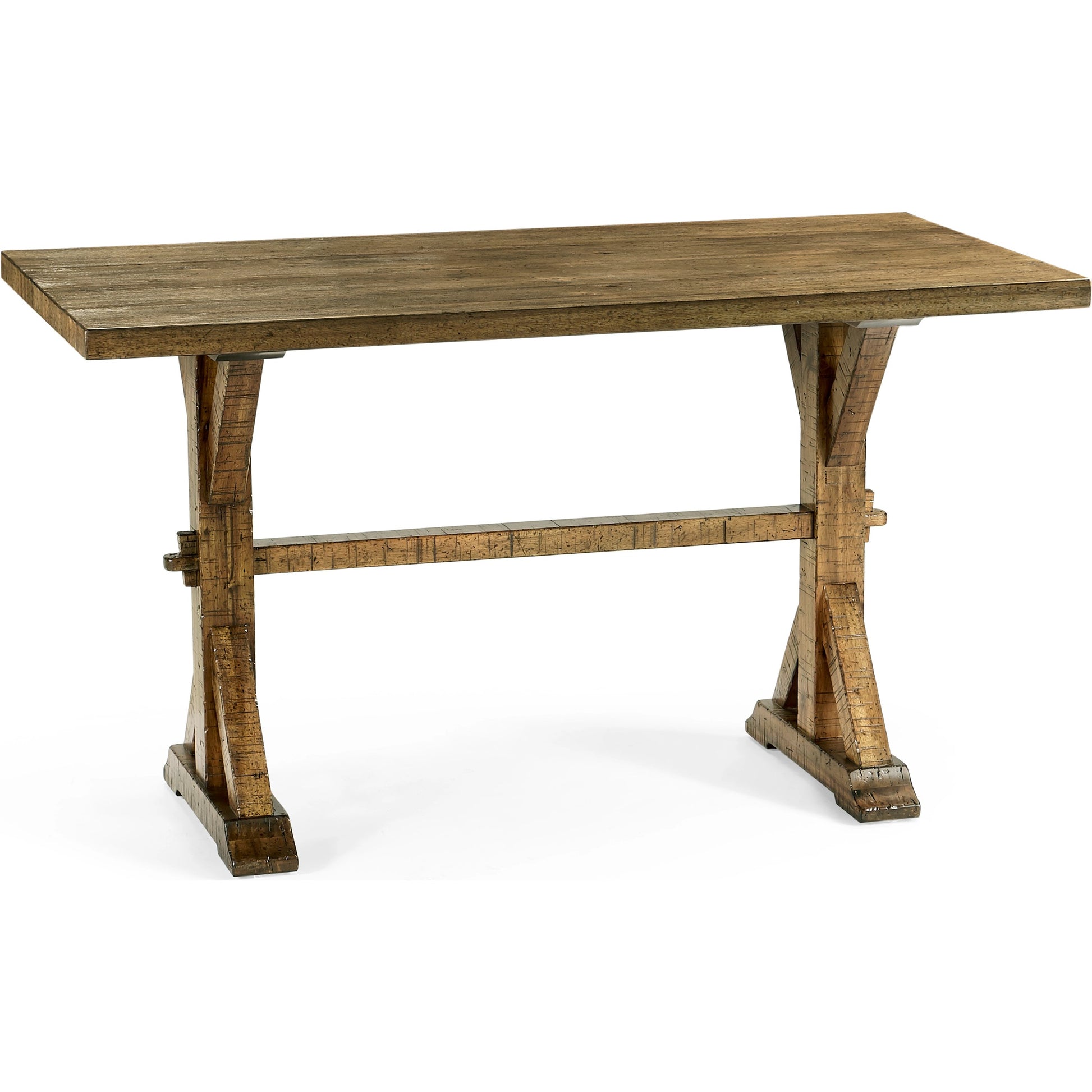 Casual Accents Medium Driftwood Dining Table 54" by Jonathan Charles in medium driftwood. Made from acacia in a modern style.