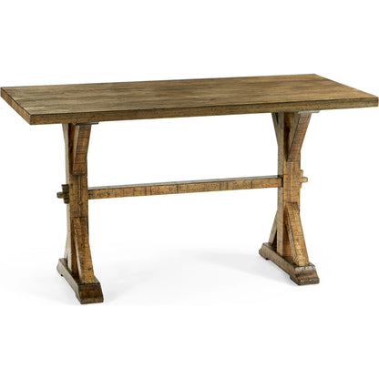 Casual Accents Medium Driftwood Dining Table 54" by Jonathan Charles in medium driftwood. Made from acacia in a modern style.