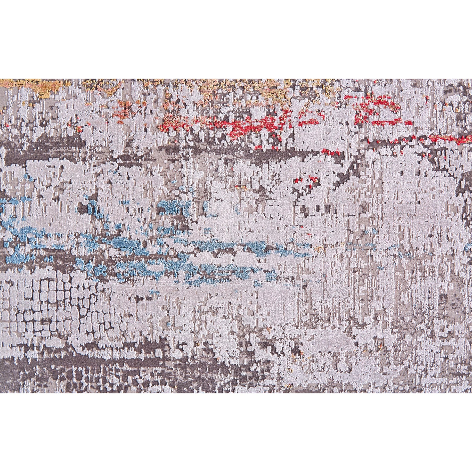 Cadiz Rug - 3903F by Feizy in gray, red, blue. Made from viscose, acrylic in a unique style.