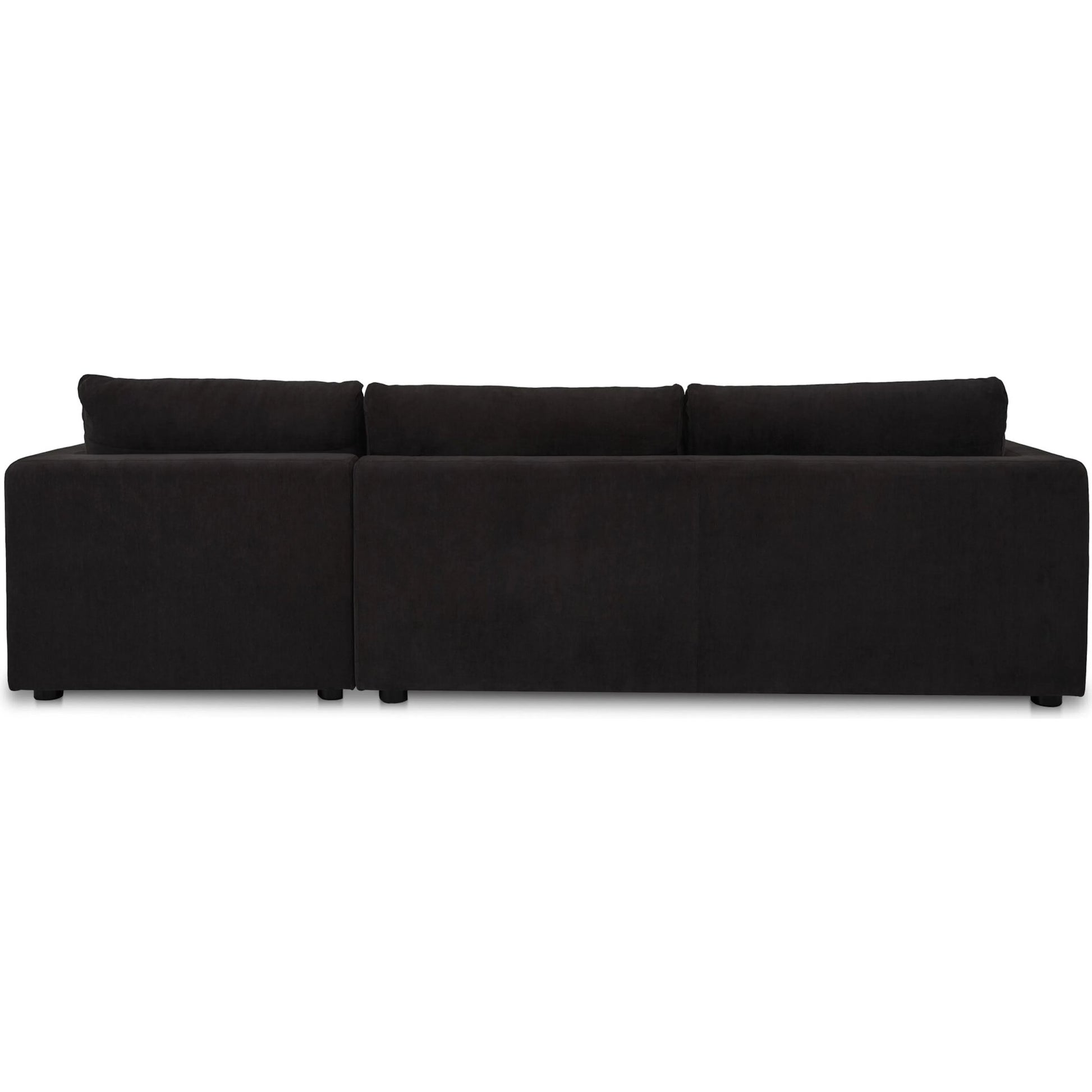 Burrow Sleeper Sectional with Storage Chaise by Moe's Home Collection. Made from 70% polyester, 30% recycled polyester, c0 performance, foam, fiber cushion fill, sleeper sofa mechanism, memory foam mattress, solid wood leg in a transitiona