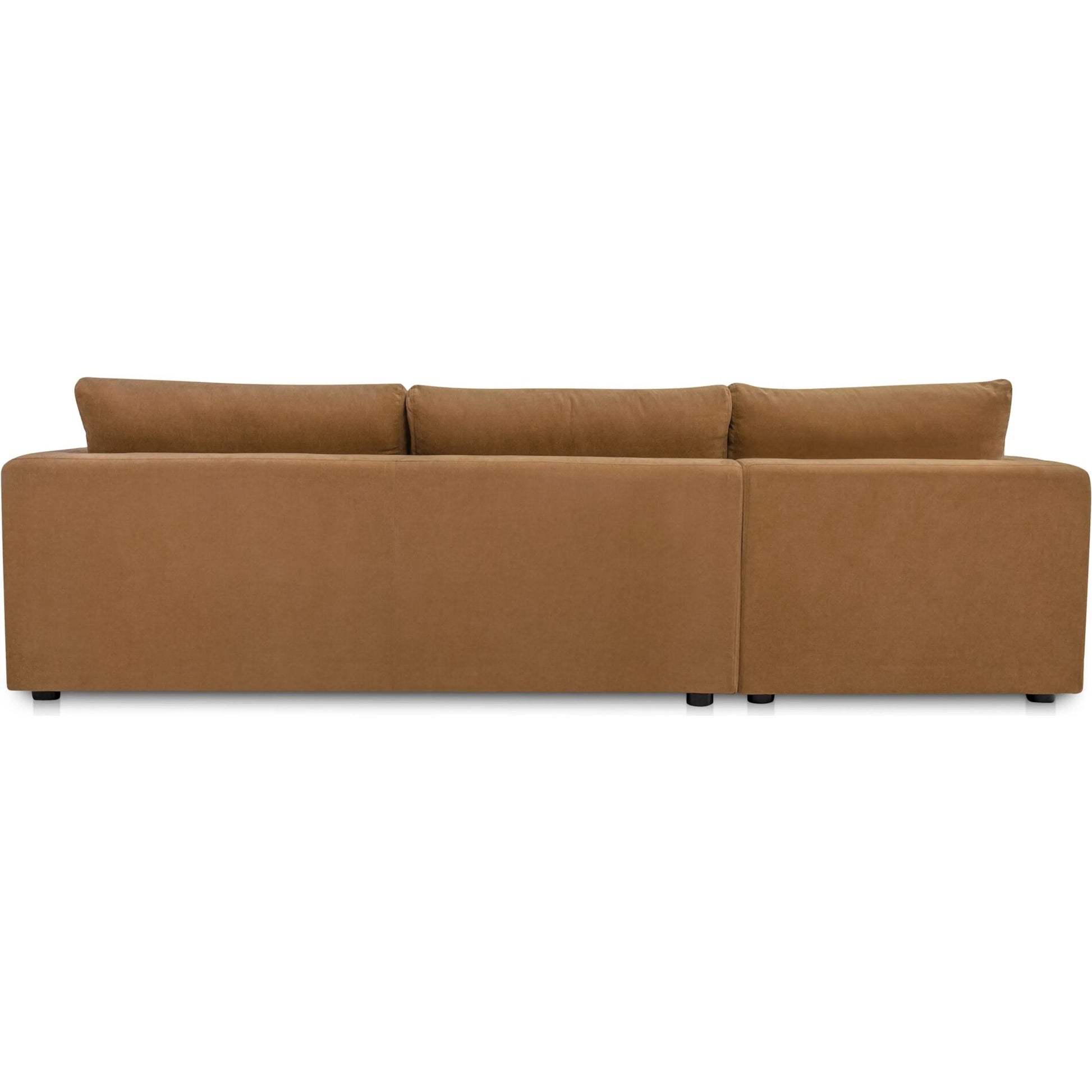 Burrow Sleeper Sectional with Storage Chaise by Moe's Home Collection. Made from 70% polyester, 30% recycled polyester, c0 performance, foam, fiber cushion fill, sleeper sofa mechanism, memory foam mattress, solid wood leg in a transitiona
