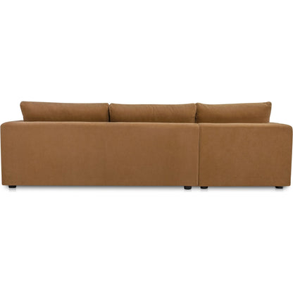 Burrow Sleeper Sectional with Storage Chaise by Moe's Home Collection. Made from 70% polyester, 30% recycled polyester, c0 performance, foam, fiber cushion fill, sleeper sofa mechanism, memory foam mattress, solid wood leg in a transitiona