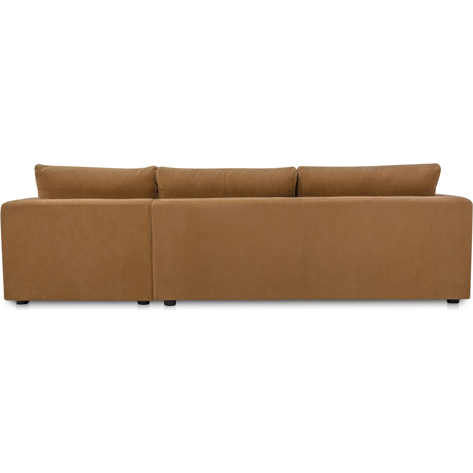Burrow Sleeper Sectional with Storage Chaise by Moe's Home Collection. Made from 70% polyester, 30% recycled polyester, c0 performance, foam, fiber cushion fill, sleeper sofa mechanism, memory foam mattress, solid wood leg in a transitiona