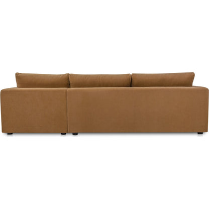 Burrow Sleeper Sectional with Storage Chaise by Moe's Home Collection. Made from 70% polyester, 30% recycled polyester, c0 performance, foam, fiber cushion fill, sleeper sofa mechanism, memory foam mattress, solid wood leg in a transitiona