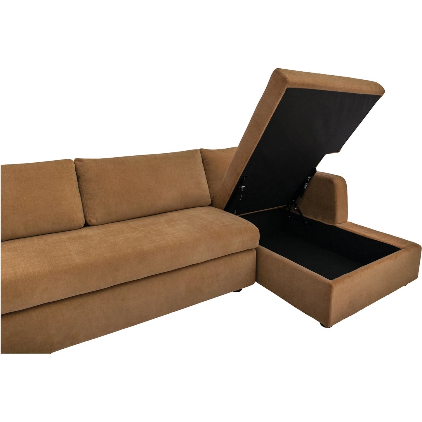 013 SI-2521761 | Additional Silo | Burrow Sleeper Sectional with Storage Chaise by Moe's Home Collection. Made from 70% polyester, 30% recycled polyester, c0 performance, foam, fiber cushion fill, sleeper sofa mechanism, memory foam mattress, solid wood le