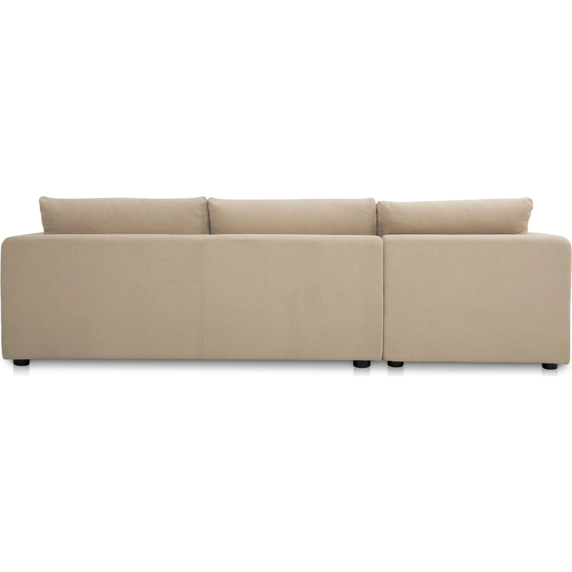 Burrow Sleeper Sectional with Storage Chaise by Moe's Home Collection. Made from 70% polyester, 30% recycled polyester, c0 performance, foam, fiber cushion fill, sleeper sofa mechanism, memory foam mattress, solid wood leg in a transitiona
