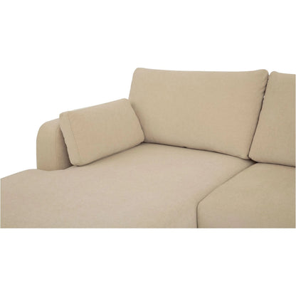 Burrow Sleeper Sectional with Storage Chaise by Moe's Home Collection. Made from 70% polyester, 30% recycled polyester, c0 performance, foam, fiber cushion fill, sleeper sofa mechanism, memory foam mattress, solid wood leg in a transitiona