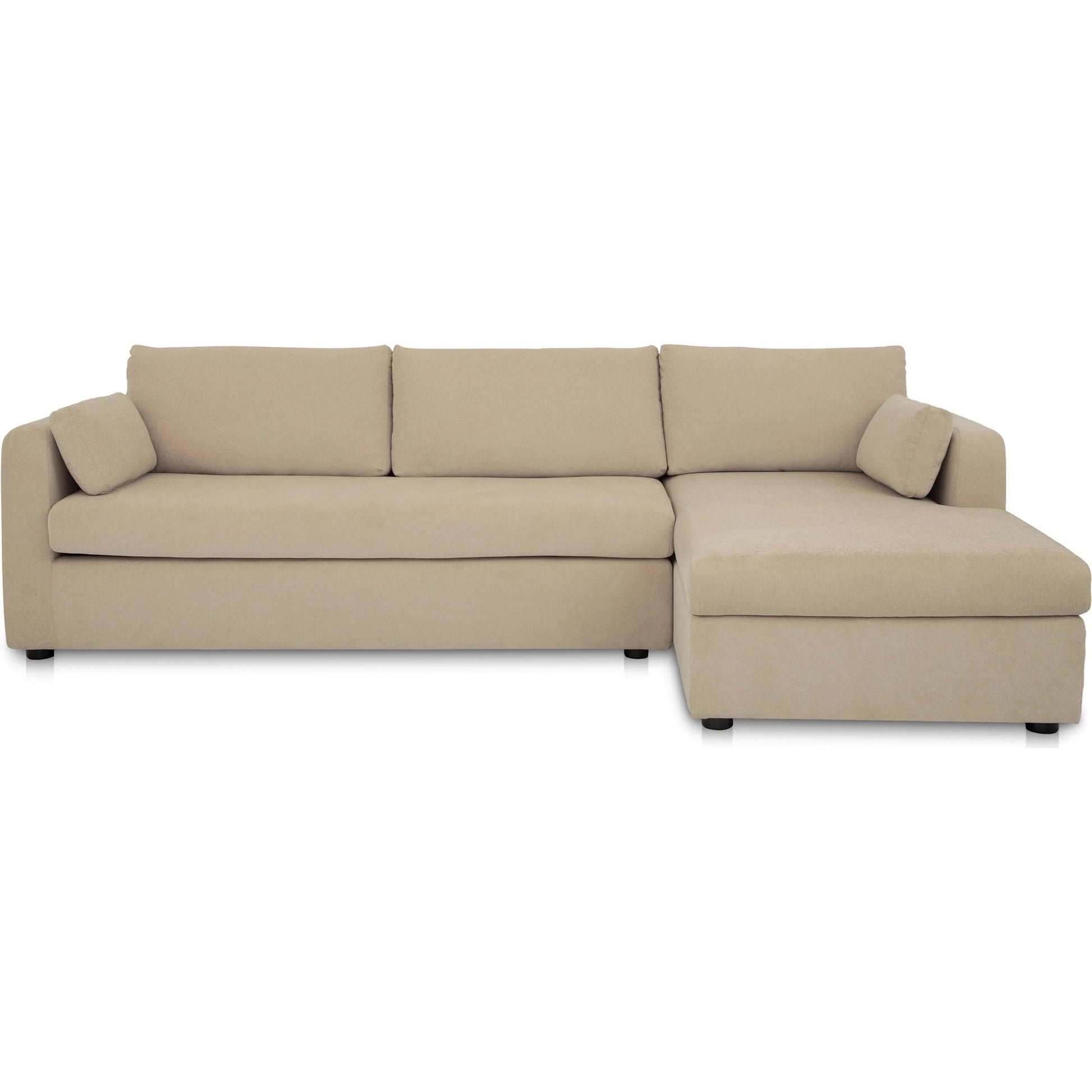 Burrow Sleeper Sectional with Storage Chaise by Moe's Home Collection. Made from 70% polyester, 30% recycled polyester, c0 performance, foam, fiber cushion fill, sleeper sofa mechanism, memory foam mattress, solid wood leg i