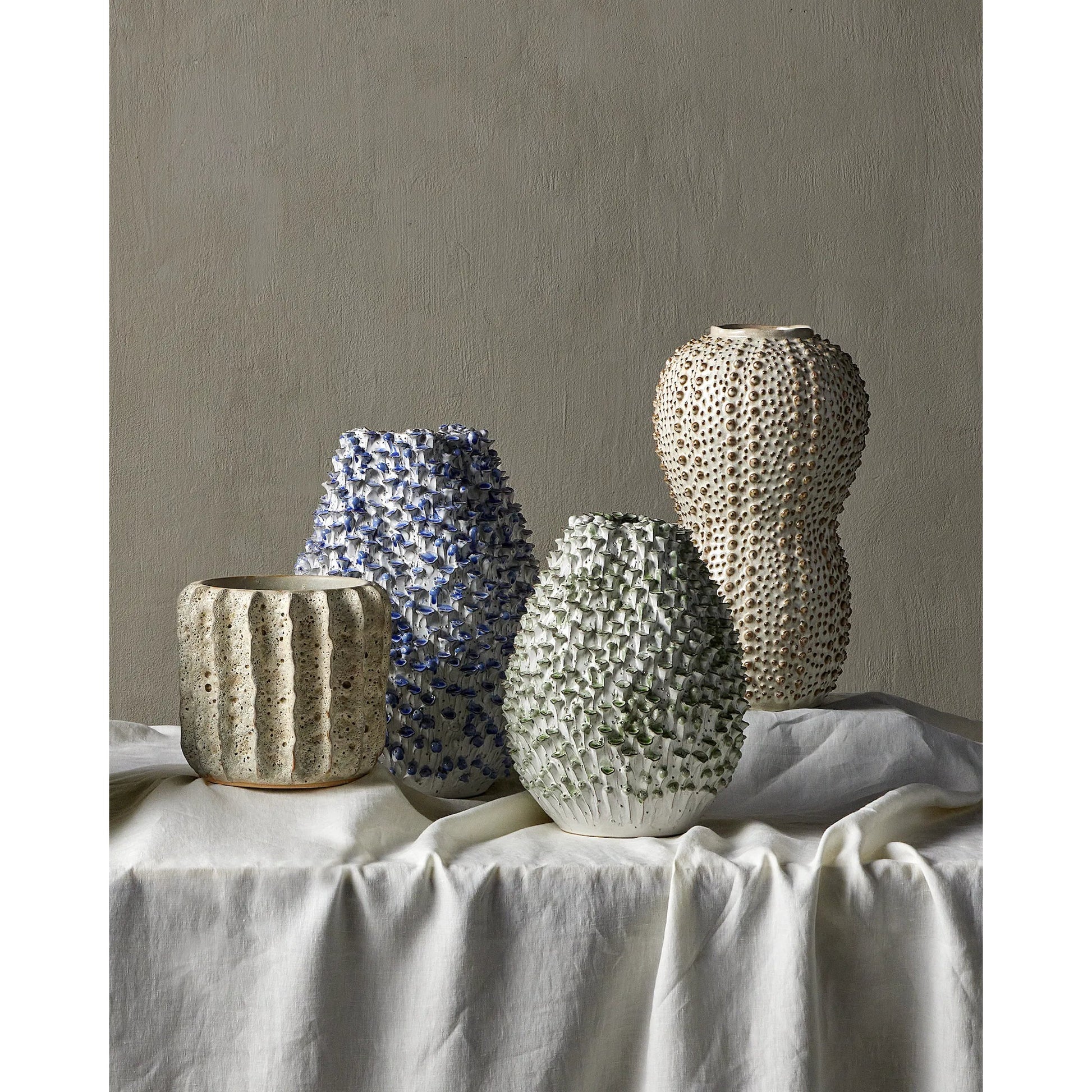 Milione Vase by Currey and Company. Made from ceramic in a coastal style.