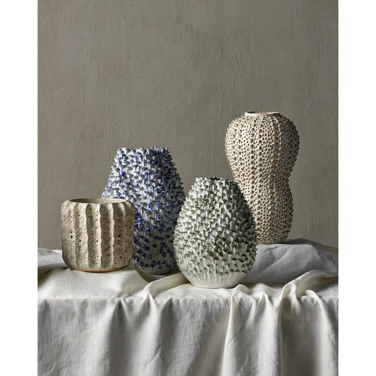 Milione Vase by Currey and Company. Made from ceramic in a coastal style.