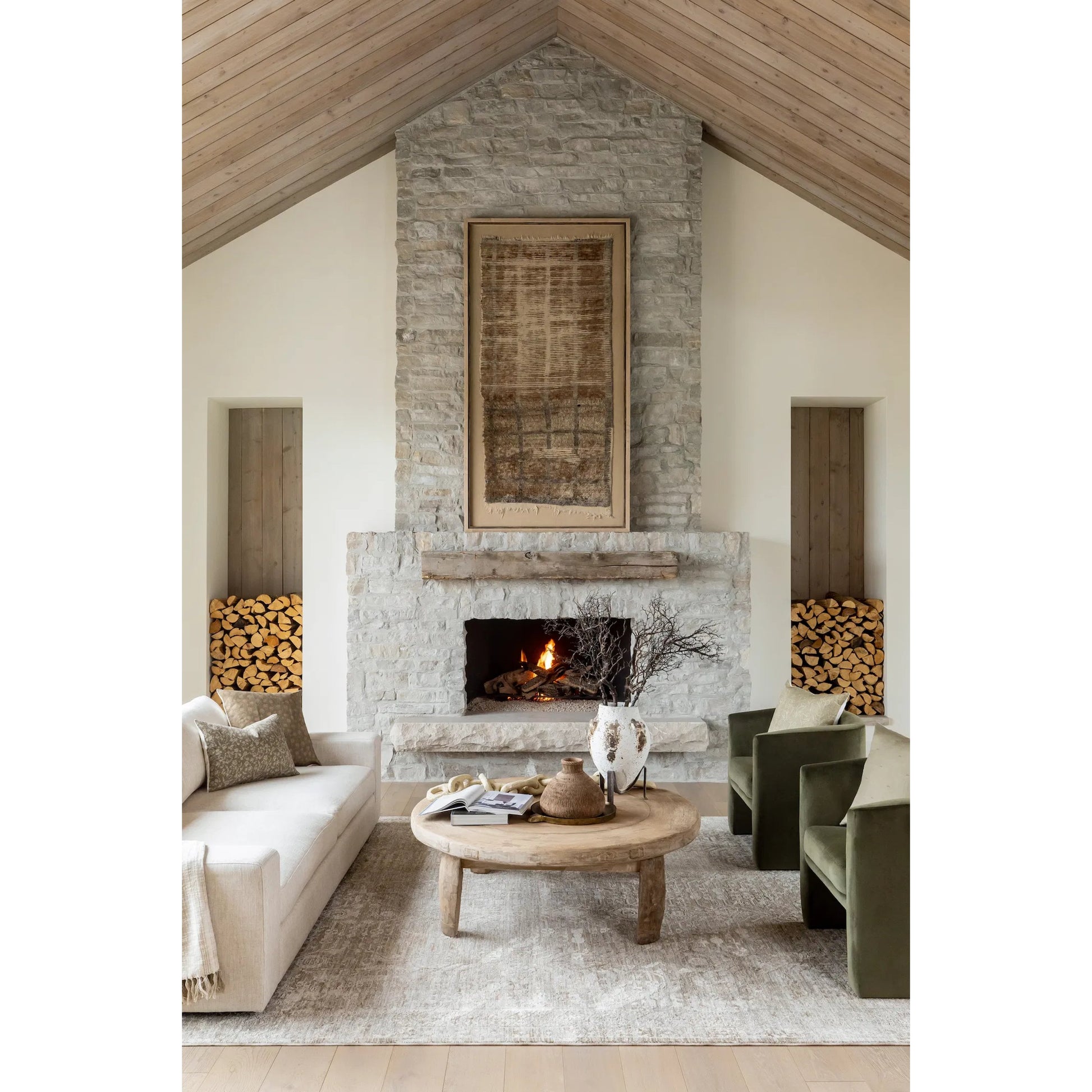 Beth 541513 Rug by Vivir x Livabliss in cream, light sage, sage, dusty sage, seafoam. Made from