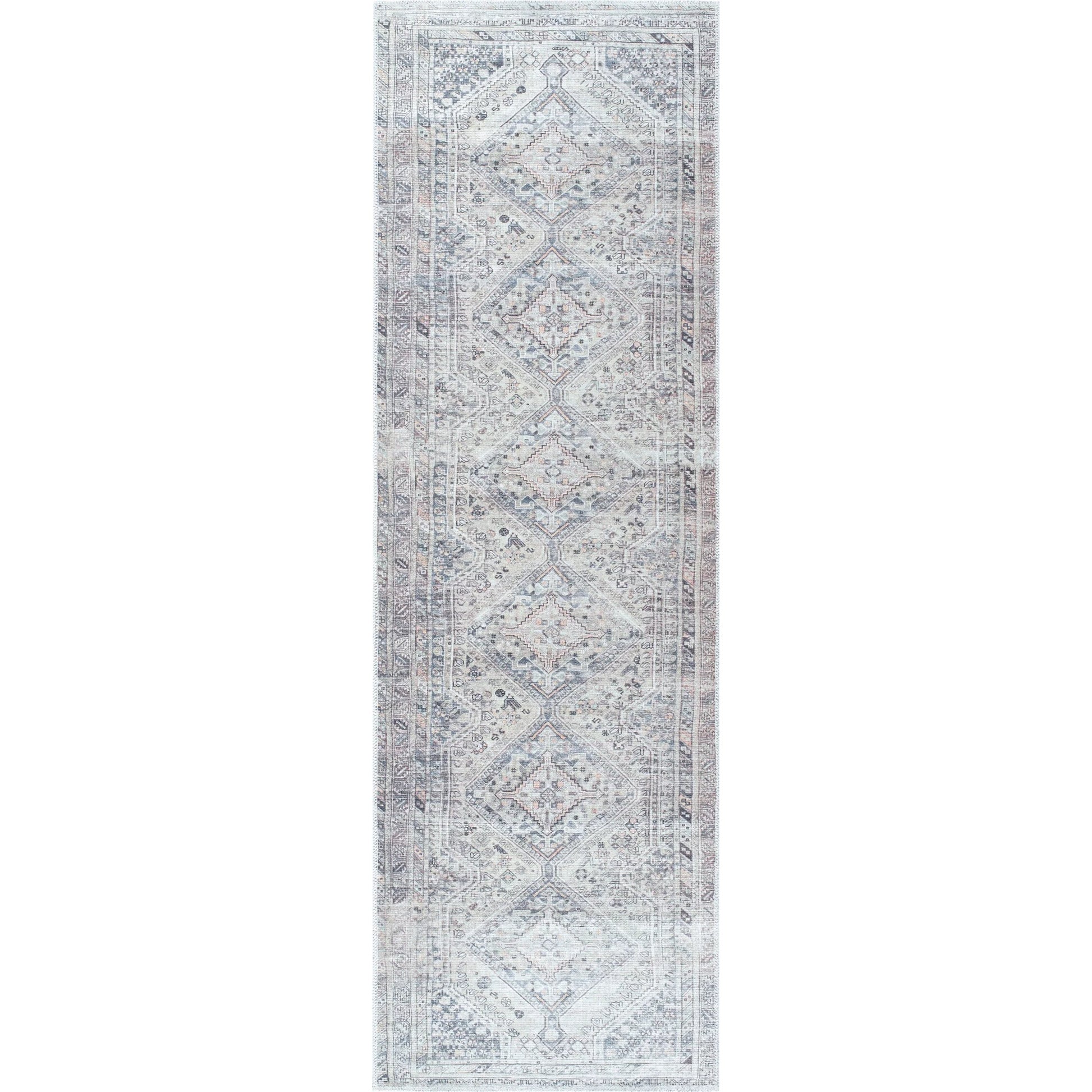 Eleni Rug - 541459 by Vivir x Livabliss in metallic - silver, sterling grey, silver, sage, light silver. Made from polyester in a unique style.