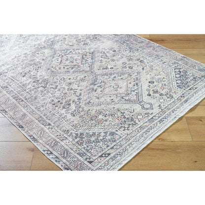 Eleni Rug - 541459 by Vivir x Livabliss in metallic - silver, sterling grey, silver, sage, light silver. Made from polyester in a unique style.