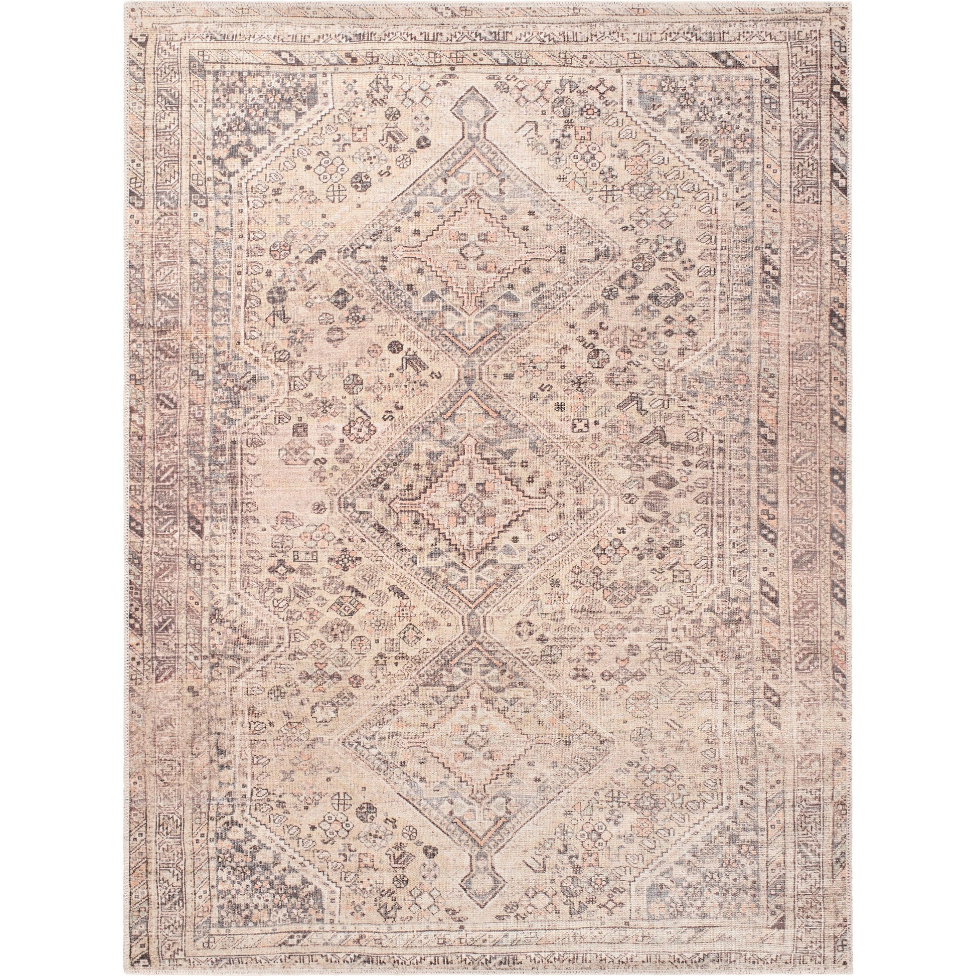 Eleni Rug - 541459 by Vivir x Livabliss in metallic - silver, sterling grey, silver, sage, light silver. Made from polyester in a unique style.