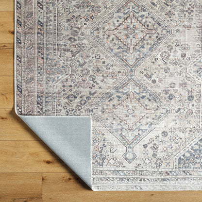 Eleni Rug - 541459 by Vivir x Livabliss in metallic - silver, sterling grey, silver, sage, light silver. Made from polyester in a unique style.