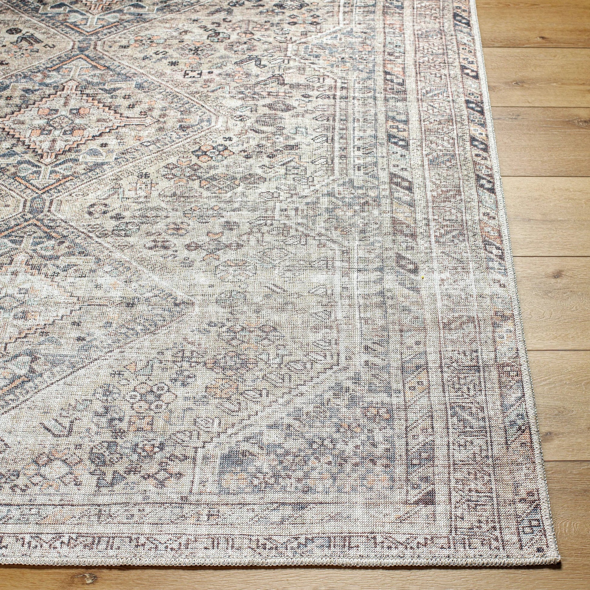 Eleni Rug - 541459 by Vivir x Livabliss in metallic - silver, sterling grey, silver, sage, light silver. Made from polyester in a unique style.