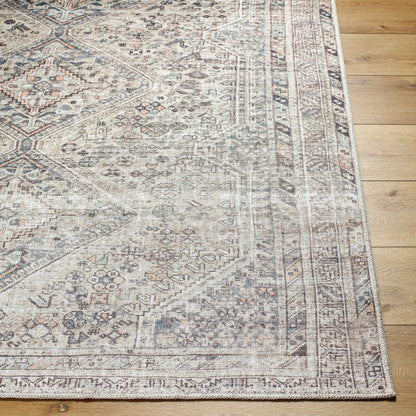 Eleni Rug - 541459 by Vivir x Livabliss in metallic - silver, sterling grey, silver, sage, light silver. Made from polyester in a unique style.
