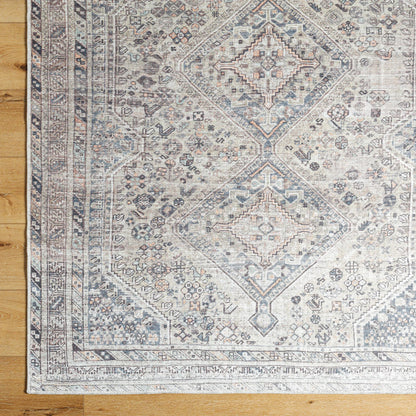 Eleni Rug - 541459 by Vivir x Livabliss in metallic - silver, sterling grey, silver, sage, light silver. Made from polyester in a unique style.