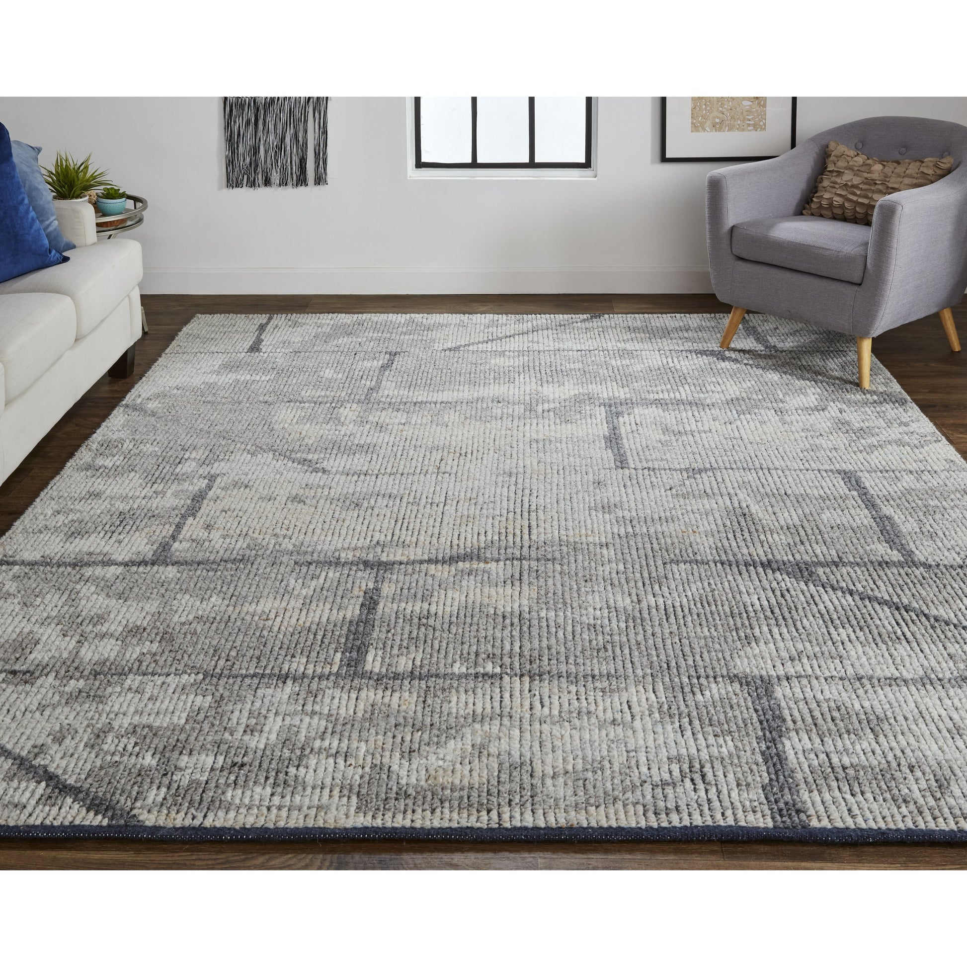Alford Rug - 6925F by Feizy in gray, silver. Made from wool in a unique style.