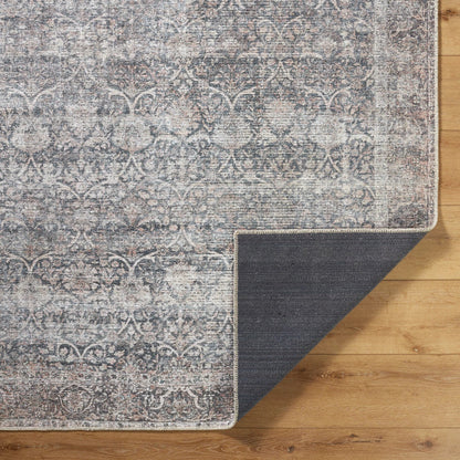 Lorelai 541412 Rug by Vivir x Livabliss in black, dark brown, light beige, white, orange. Made from polyester in a unique style.