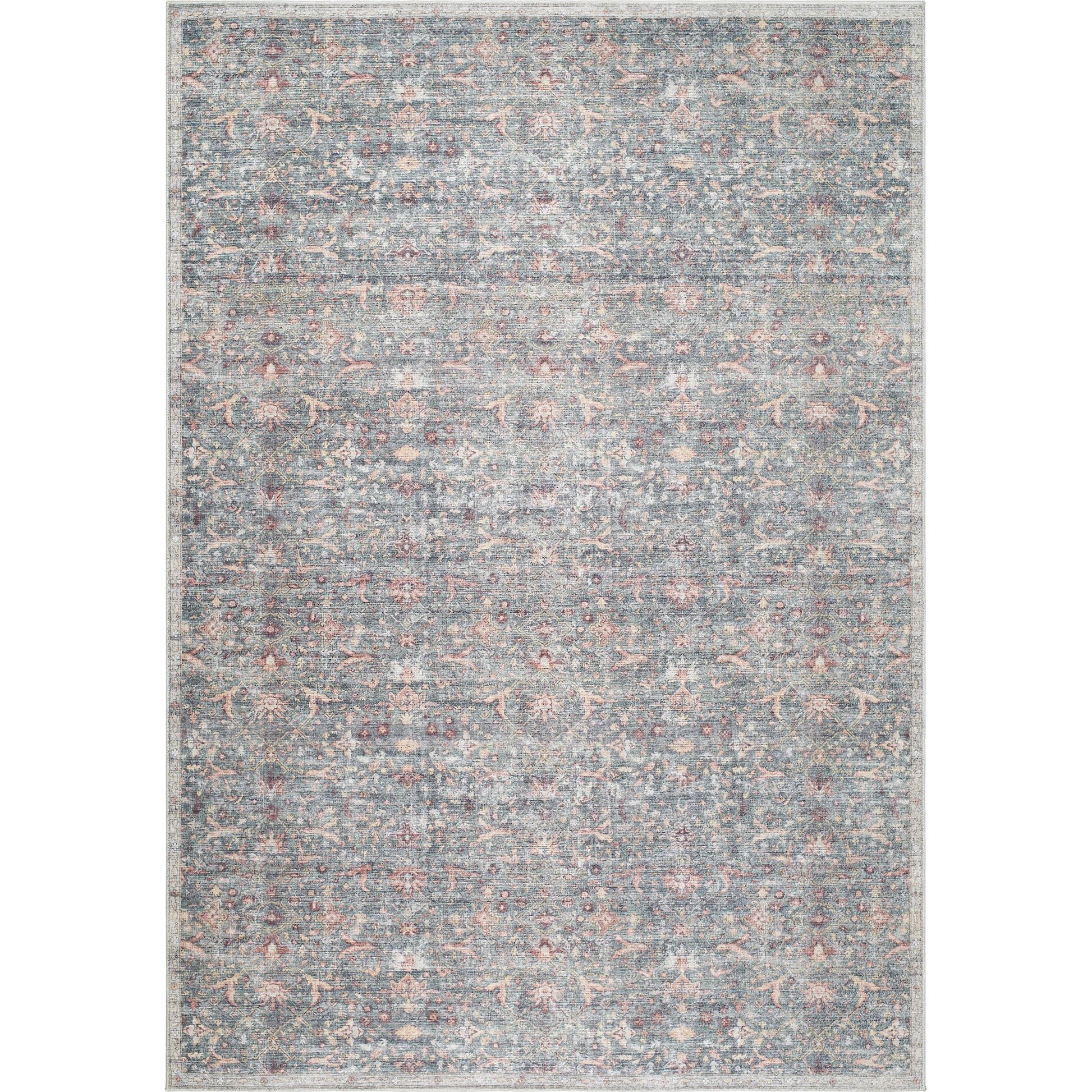 Mary VVMR-2301 Rug by Vivir x Livabliss in sage, medium green, wheat, rust, white, dark brown. Made from polyester in a unique style.