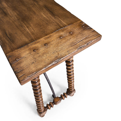 Tamarisk Console Table by Jonathan Charles in medium spain walnut. Made from main acacia in a unique style.