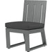 Redondo Outdoor Armless Dining Chair by Sunset West in grays. Made from aluminum in a modern style.