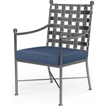 Provence Outdoor Dining Chair by Sunset West. Made from wrought iron in a modern style.