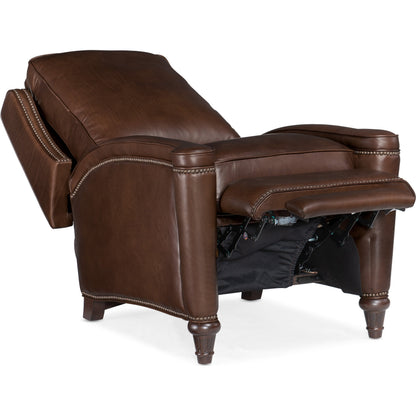Rylea Recliner by Hooker Furniture. Made from leather in a traditional style.