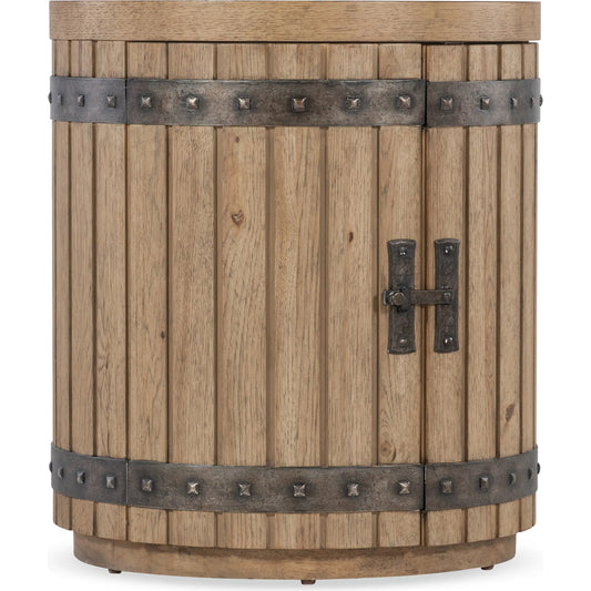 Vineyard Row Wine Barrel End Table by Hooker Furniture in light wood and sonoma. Made from unique in a unique style.