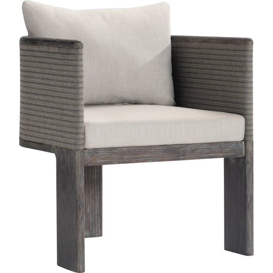 Rialto Outdoor Arm Chair by Bernhardt in beige, tan. Made from wood, fabric in a unique style.