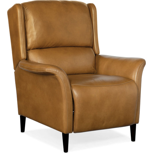 Deacon Power Recliner by Hooker Furniture. Made from leather in a traditional style.