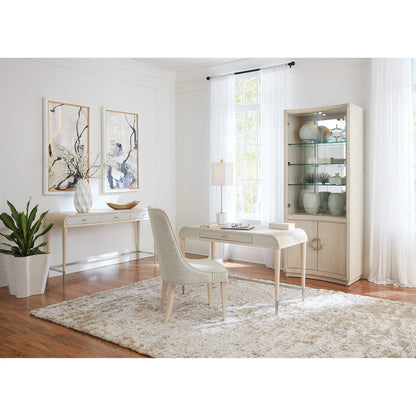 Nouveau Chic Host Chair (Set of 2) by Hooker Furniture in sand-silk linen and sandstone. Made from 100% polyester in a modern style.