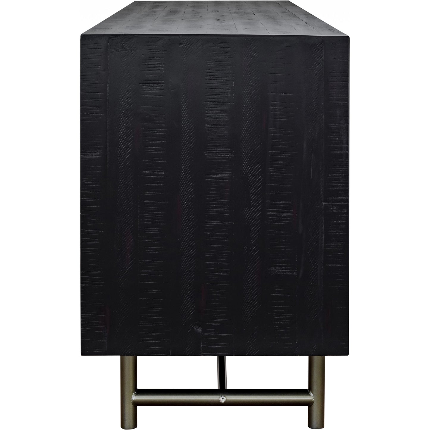007 SI-1985435 | Additional Silo | Sicily 4 Door Sideboard by Moe's Home Collection in black. Made from solid acacia, iron legs, mdf in a unique style.
