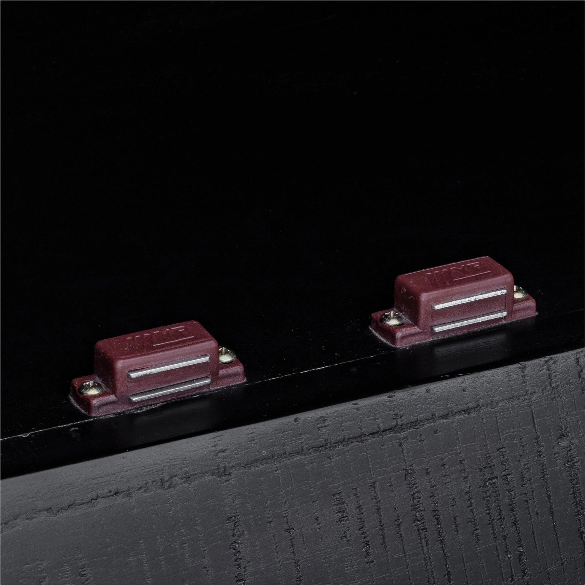 Sicily 4 Door Sideboard by Moe's Home Collection in black. Made from solid acacia, iron legs, mdf in a unique style.