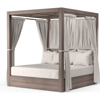 Laguna Outdoor Resort King Daybed by Sunset West in browns. Made from aluminum in a modern style.