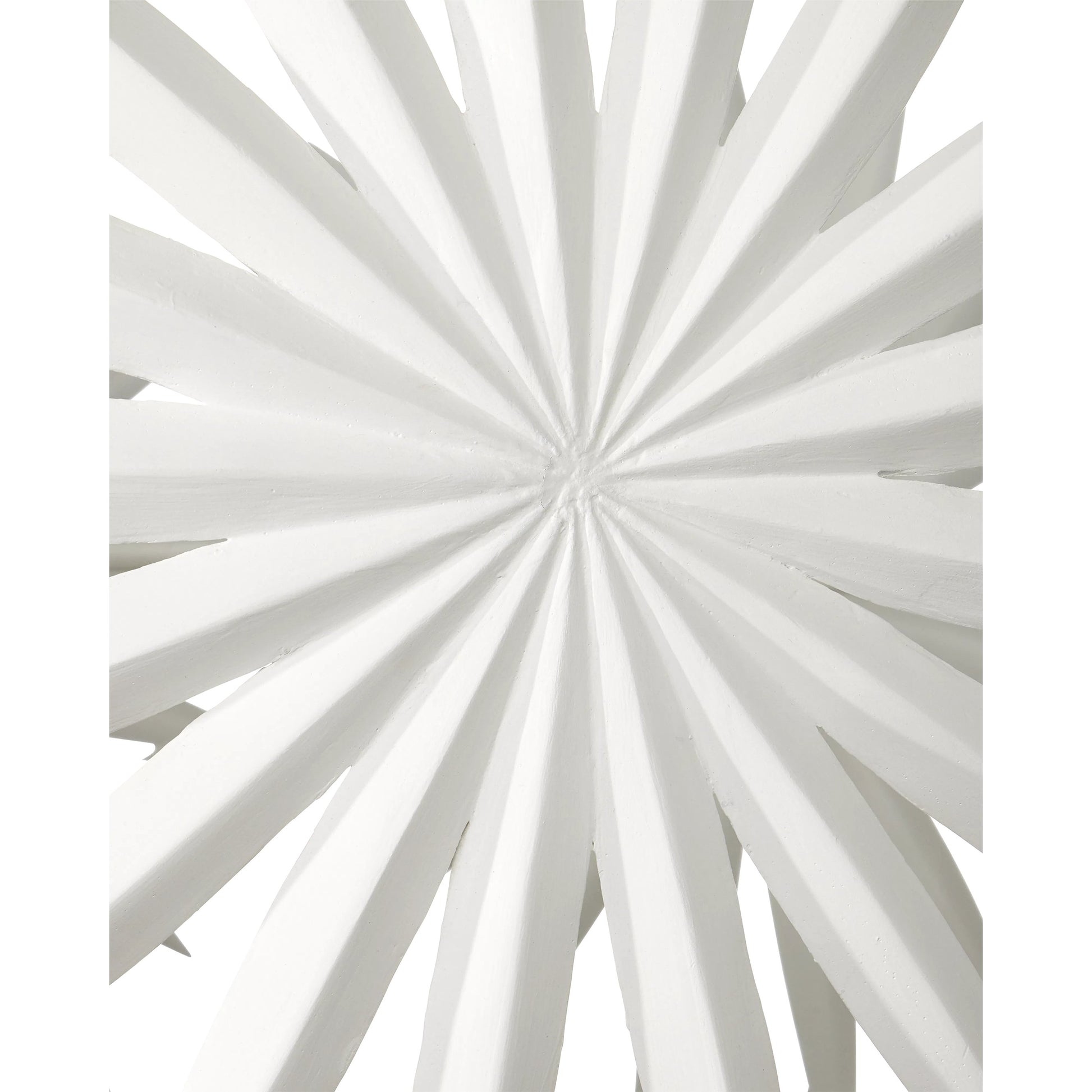 Bismarkia Chandelier by Currey and Company in gesso white. Made from wrought iron in a modern style.