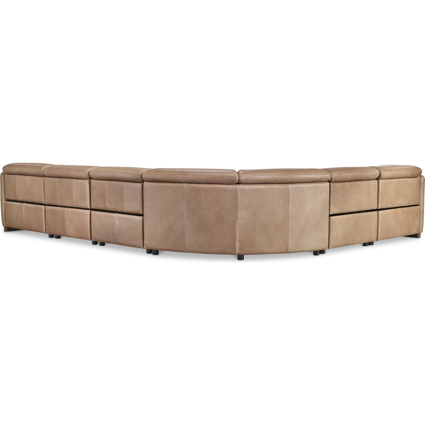 004 SI-2539277 | Additional Silo | Alta 6-PIECE Leather Power Motion Sectional by Bernhardt in brown. Made from leather in a unique style.