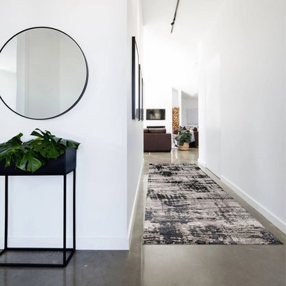 Micah Rug - 3339F by Feizy in black, white, gray. Made from polyester, polypropylene in a unique style.