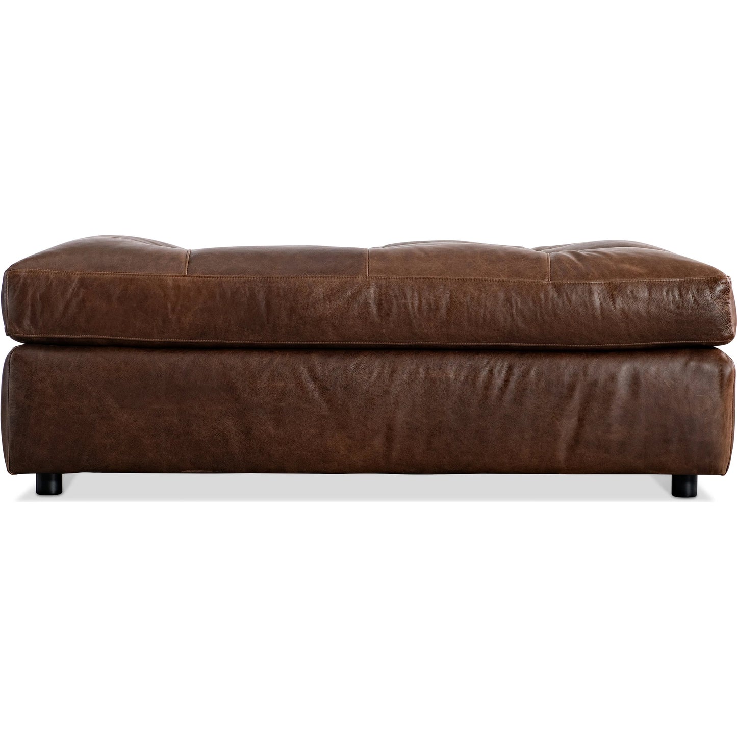 003 SI-2539257 | Additional Silo | Nest Leather Ottoman by Bernhardt in brown. Made from leather in a unique style.