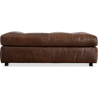 Nest Leather Ottoman by Bernhardt in brown. Made from leather in a unique style.