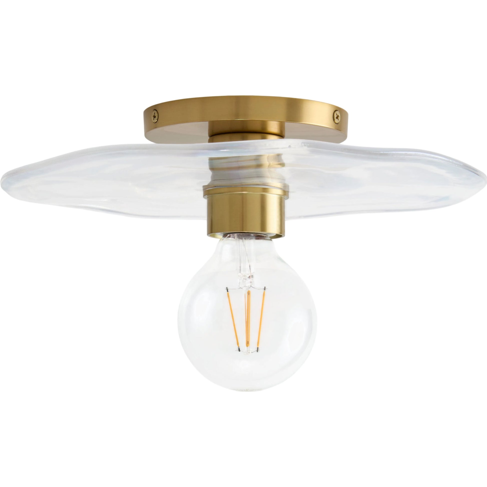 Veyla Wall Sconce by Surya in metallic brass, translucent, clear and electroplated. Made from iron, glass in a unique style.