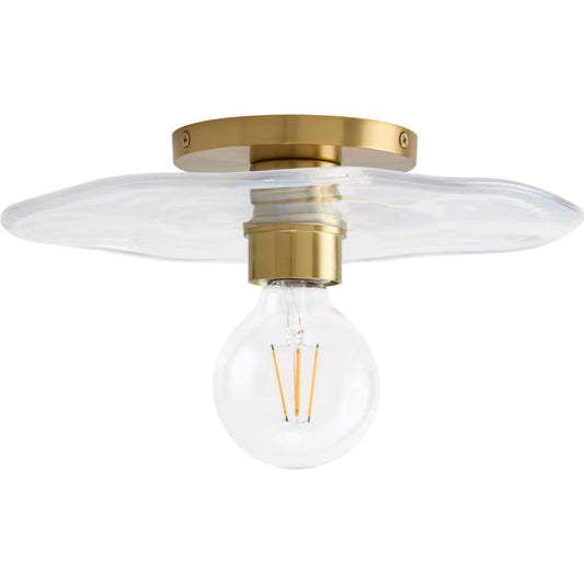 Veyla Wall Sconce by Surya in metallic brass, translucent, clear and electroplated. Made from iron, glass in a unique style.