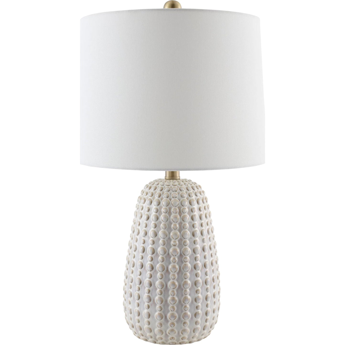 000 SI-2631667 | Primary Silo | Veyline Accent Table Lamp by Livabliss in metallic brass, white, cream, translucent and electroplated, glazed. Made from ceramic, linen, polyester, iron in a unique style.